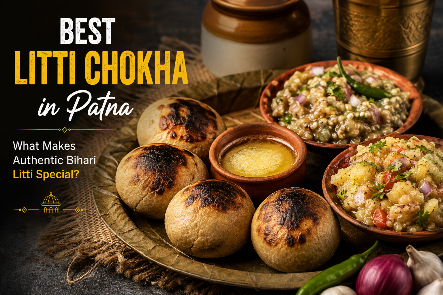 Best Litti Chokha in Patna – Authentic Bihari Litti with Chokha and Ghee